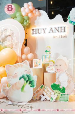 TRANG TRÍ SINH NHẬT BÉ TRAI HUY ANH CHỦ ĐỀ SÚP LƠ