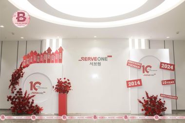 TRANG TRÍ SỰ KIỆN KỶ NIỆM 10 NĂM THÀNH LẬP CÔNG TY SERVEONE VIET NAM